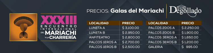 Precios Teatro Degollado